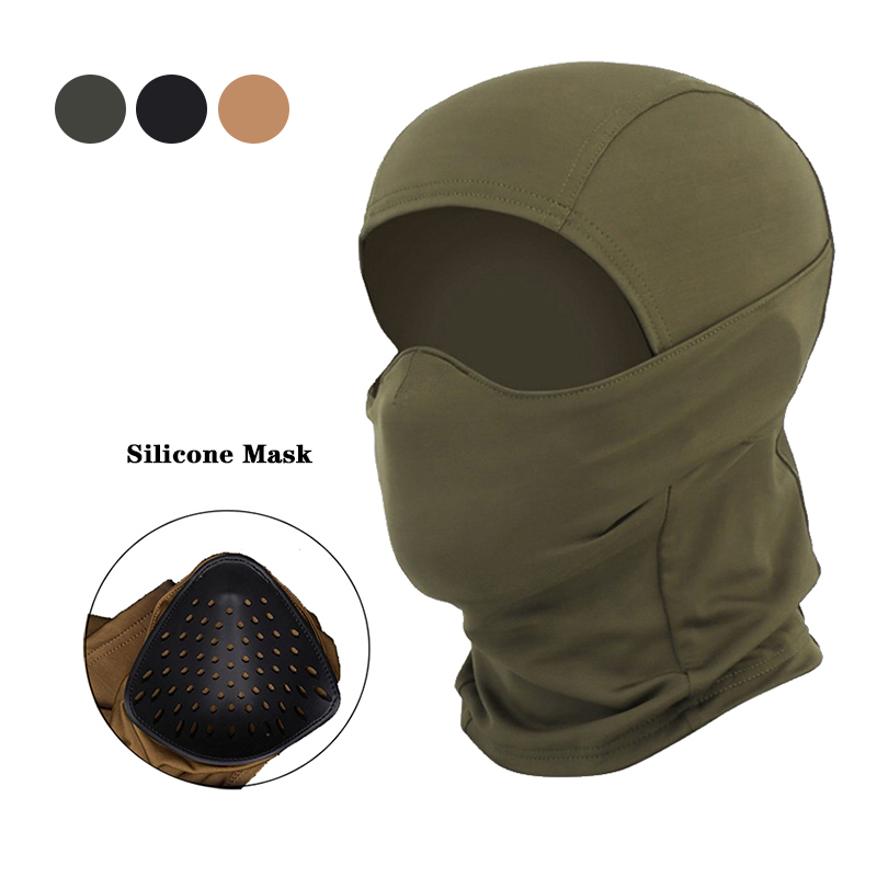 Camo Face Paint - Tactical Silicone Half Mask Windproof Balaclava