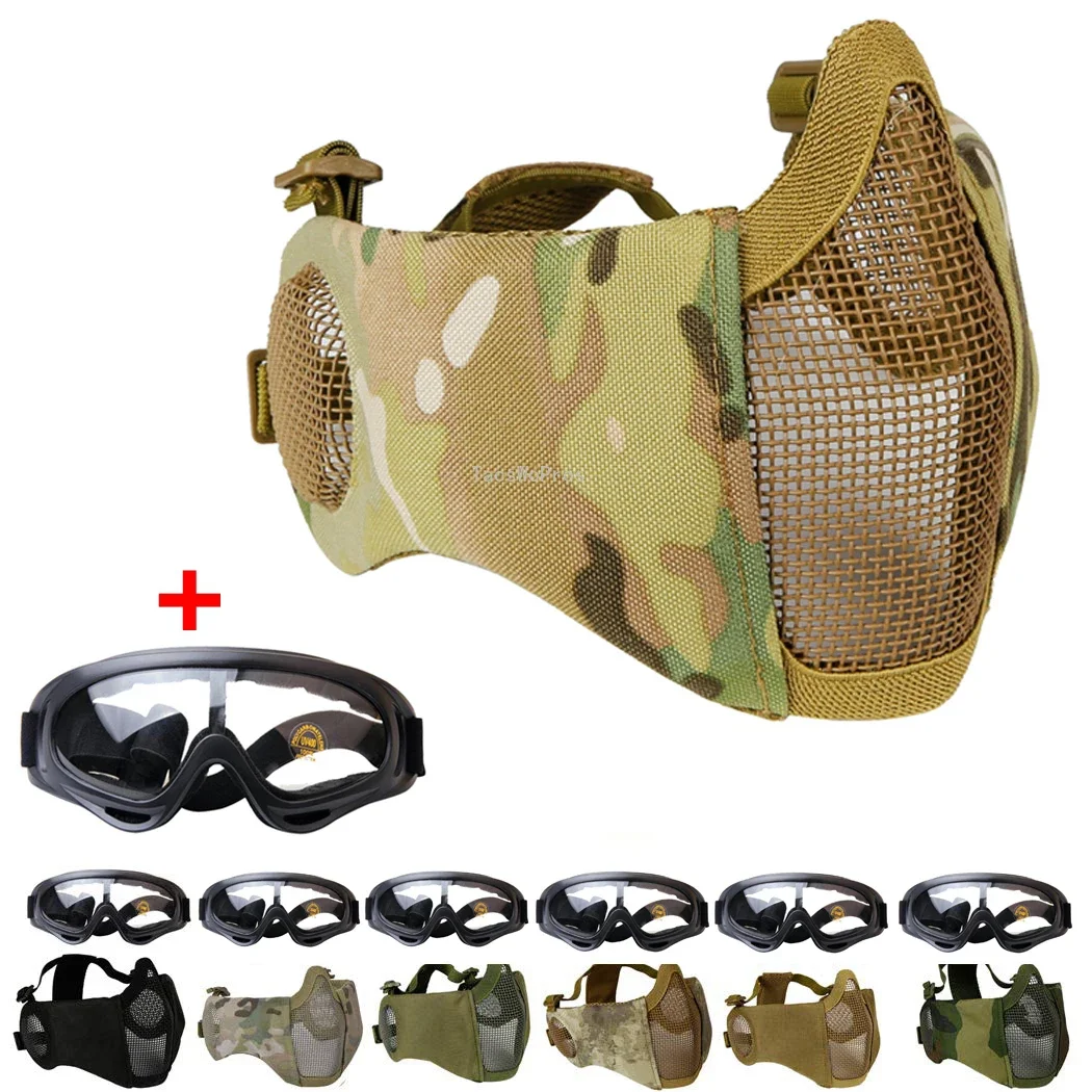 Half Face Airsoft Mask with Go - огляд і ціна Camo Face Paint