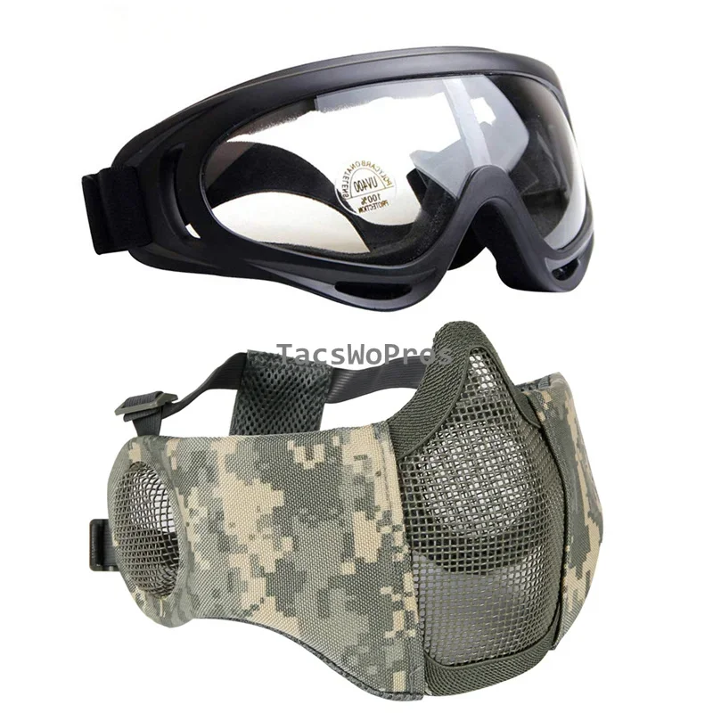 Half Face Airsoft Mask with Go - огляд і ціна Camo Face Paint